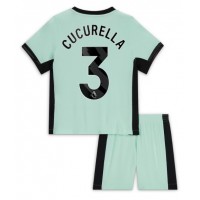 Camisa de Futebol Chelsea Marc Cucurella #3 Equipamento Alternativo Infantil 2023-24 Manga Curta (+ Calças curtas)